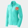 Ladies Heather Microfleece Full Zip Jacket Thumbnail