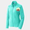 Ladies Heather Microfleece Full Zip Jacket Thumbnail