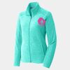 Ladies Heather Microfleece Full Zip Jacket Thumbnail