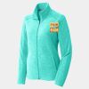 Ladies Heather Microfleece Full Zip Jacket Thumbnail