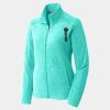 Ladies Heather Microfleece Full Zip Jacket Thumbnail