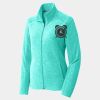 Ladies Heather Microfleece Full Zip Jacket Thumbnail