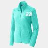 Ladies Heather Microfleece Full Zip Jacket Thumbnail