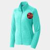 Ladies Heather Microfleece Full Zip Jacket Thumbnail
