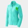 Ladies Heather Microfleece Full Zip Jacket Thumbnail
