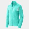 Ladies Heather Microfleece Full Zip Jacket Thumbnail