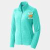 Ladies Heather Microfleece Full Zip Jacket Thumbnail