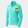 Ladies Heather Microfleece Full Zip Jacket Thumbnail