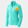 Ladies Heather Microfleece Full Zip Jacket Thumbnail
