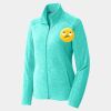 Ladies Heather Microfleece Full Zip Jacket Thumbnail