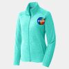Ladies Heather Microfleece Full Zip Jacket Thumbnail