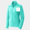Ladies Heather Microfleece Full Zip Jacket Thumbnail