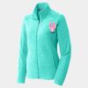 Ladies Heather Microfleece Full Zip Jacket Thumbnail