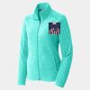 Ladies Heather Microfleece Full Zip Jacket Thumbnail