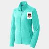 Ladies Heather Microfleece Full Zip Jacket Thumbnail