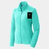 Ladies Heather Microfleece Full Zip Jacket Thumbnail