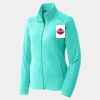 Ladies Heather Microfleece Full Zip Jacket Thumbnail