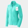 Ladies Heather Microfleece Full Zip Jacket Thumbnail