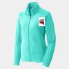 Ladies Heather Microfleece Full Zip Jacket Thumbnail
