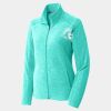 Ladies Heather Microfleece Full Zip Jacket Thumbnail