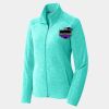 Ladies Heather Microfleece Full Zip Jacket Thumbnail
