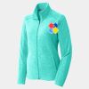 Ladies Heather Microfleece Full Zip Jacket Thumbnail