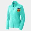 Ladies Heather Microfleece Full Zip Jacket Thumbnail