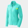 Ladies Heather Microfleece Full Zip Jacket Thumbnail