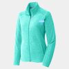 Ladies Heather Microfleece Full Zip Jacket Thumbnail