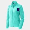 Ladies Heather Microfleece Full Zip Jacket Thumbnail