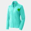 Ladies Heather Microfleece Full Zip Jacket Thumbnail