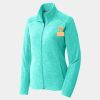 Ladies Heather Microfleece Full Zip Jacket Thumbnail