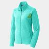 Ladies Heather Microfleece Full Zip Jacket Thumbnail