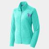 Ladies Heather Microfleece Full Zip Jacket Thumbnail