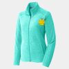Ladies Heather Microfleece Full Zip Jacket Thumbnail