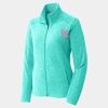 Ladies Heather Microfleece Full Zip Jacket Thumbnail