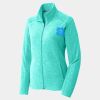 Ladies Heather Microfleece Full Zip Jacket Thumbnail